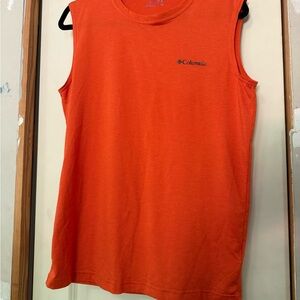Columbia Relaxed Fit Sleeveless Orange Muscle Tee